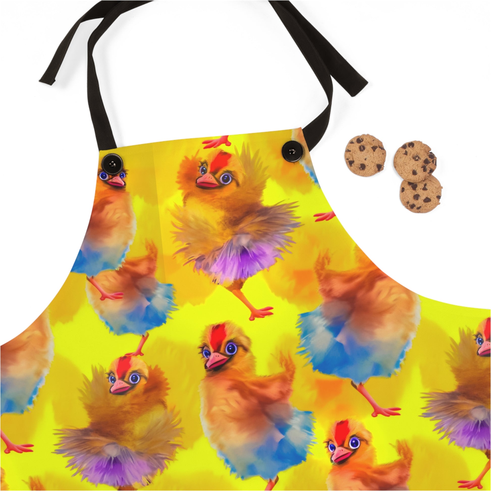 Adorable Yellow Chick Print Apron with Detachable Straps | Perfect Gift for BBQ Masters from The Curated Goose