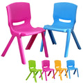 Kids Chair,Children Lightweight Plastic 4 Chairs Set with 11.8' H Seat for Playrooms,Preschool,Toddlers (Enlarge Size)