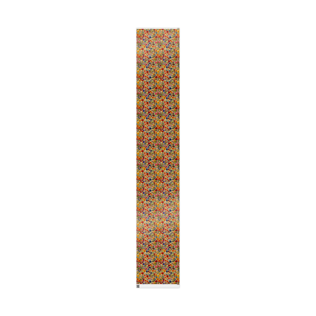 Vintage Inspired Faux Embroidered Flowers Wrapping Paper Rolls