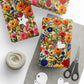 Vintage Inspired Faux Embroidered Flowers Wrapping Paper Rolls