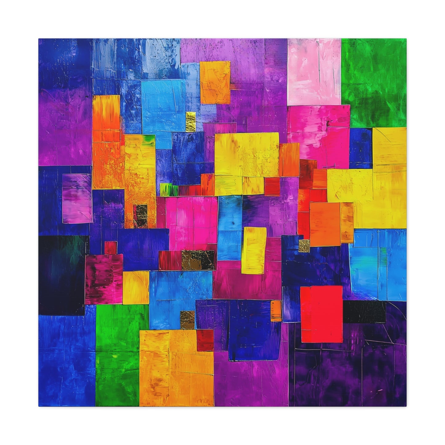 Abstract Canvas Art | Color Block Modern Art Print