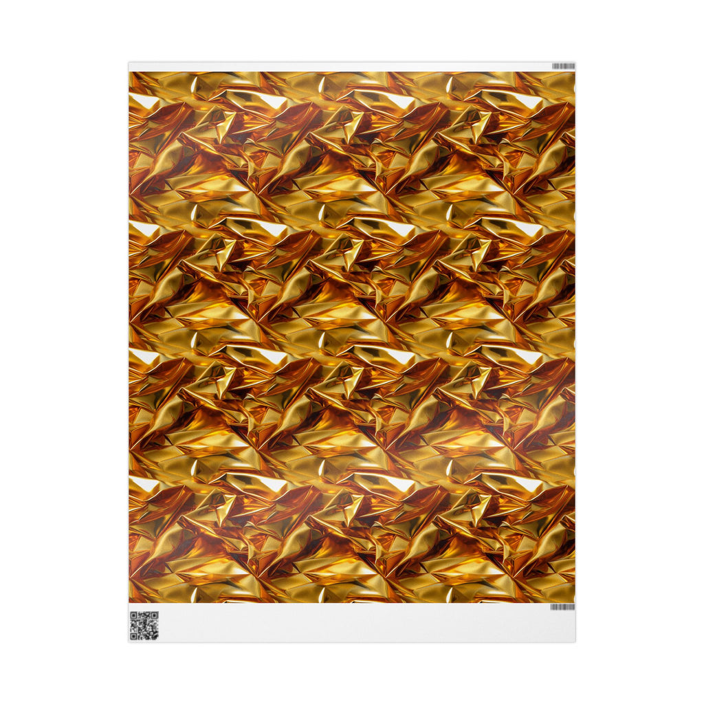 Beautiful Gold Crinkled Wrapping Paper Rolls