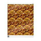 Beautiful Gold Crinkled Wrapping Paper Rolls