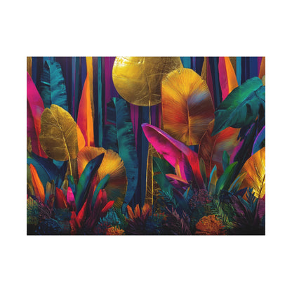 Canvas Print | Vibrant Neon Jungle Wall Art