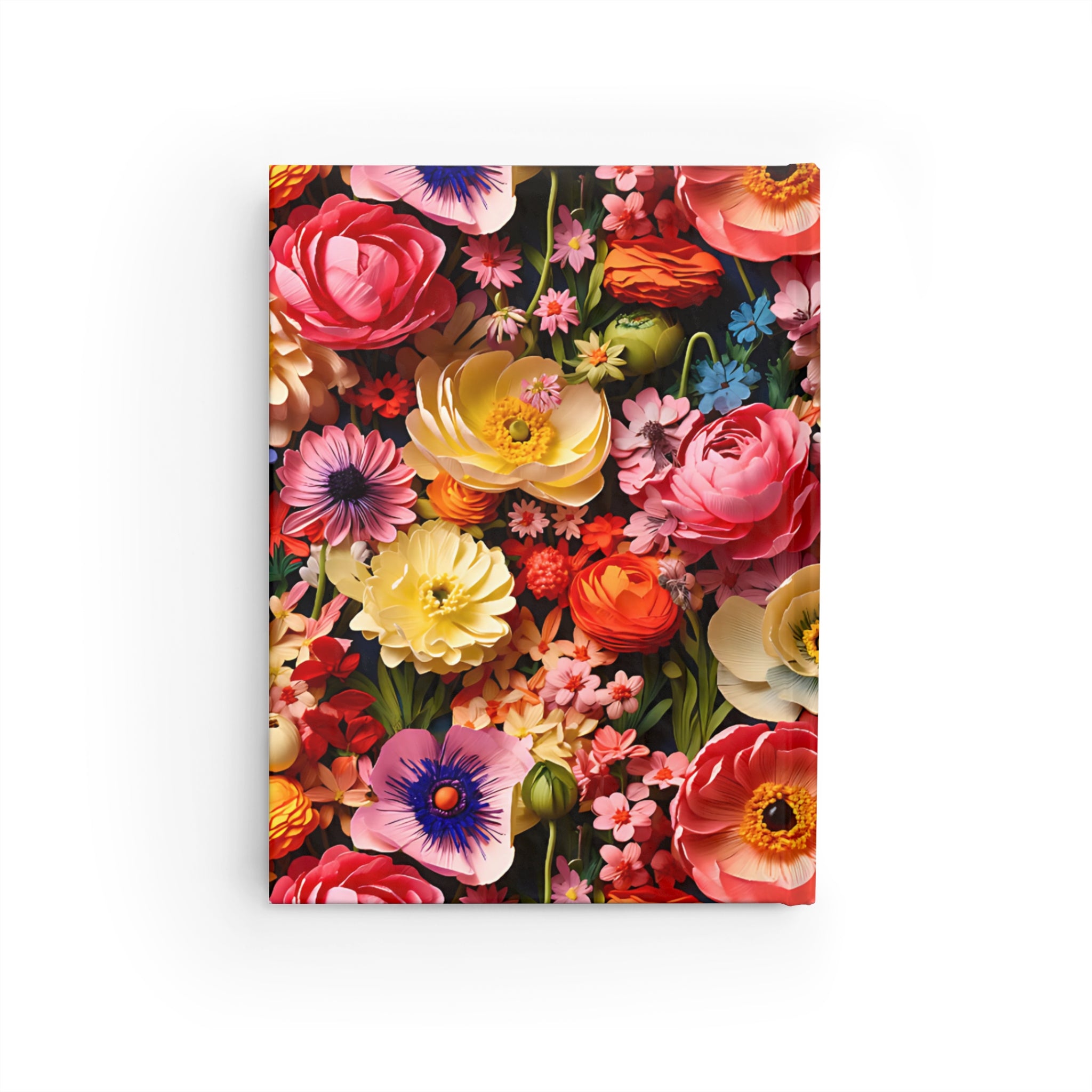 Custom Name Thick Bouquet Journal | Personalized Bouquet Floral Hardcover Notebook | Unique Gift for Her