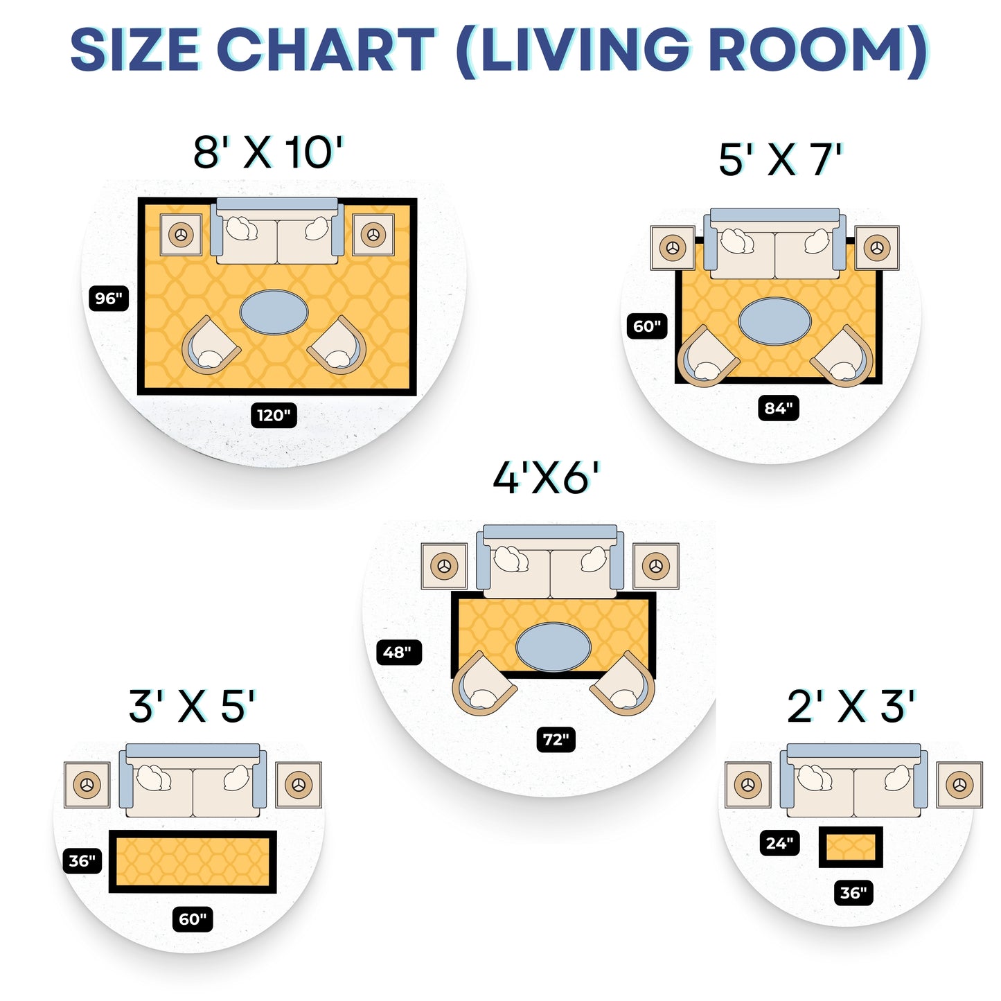 Abstract Colorful Playroom Rug – Modern Kids Rug – Washable, Safe & Fun Design in 5 Sizes