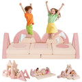 16 PCS Modular Kids Play Couch, Convertible Foam Toddler Sofa Bed with Washable Covers, Versatile Creative Fort Building Set for Boys Girls, Ideal for Playroom Bedroom