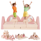 16 PCS Modular Kids Play Couch, Convertible Foam Toddler Sofa Bed with Washable Covers, Versatile Creative Fort Building Set for Boys Girls, Ideal for Playroom Bedroom