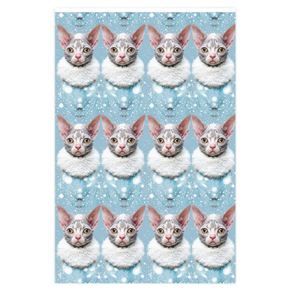 Sphinx Cat Holiday Wrapping Paper Rolls from The Curated Goose