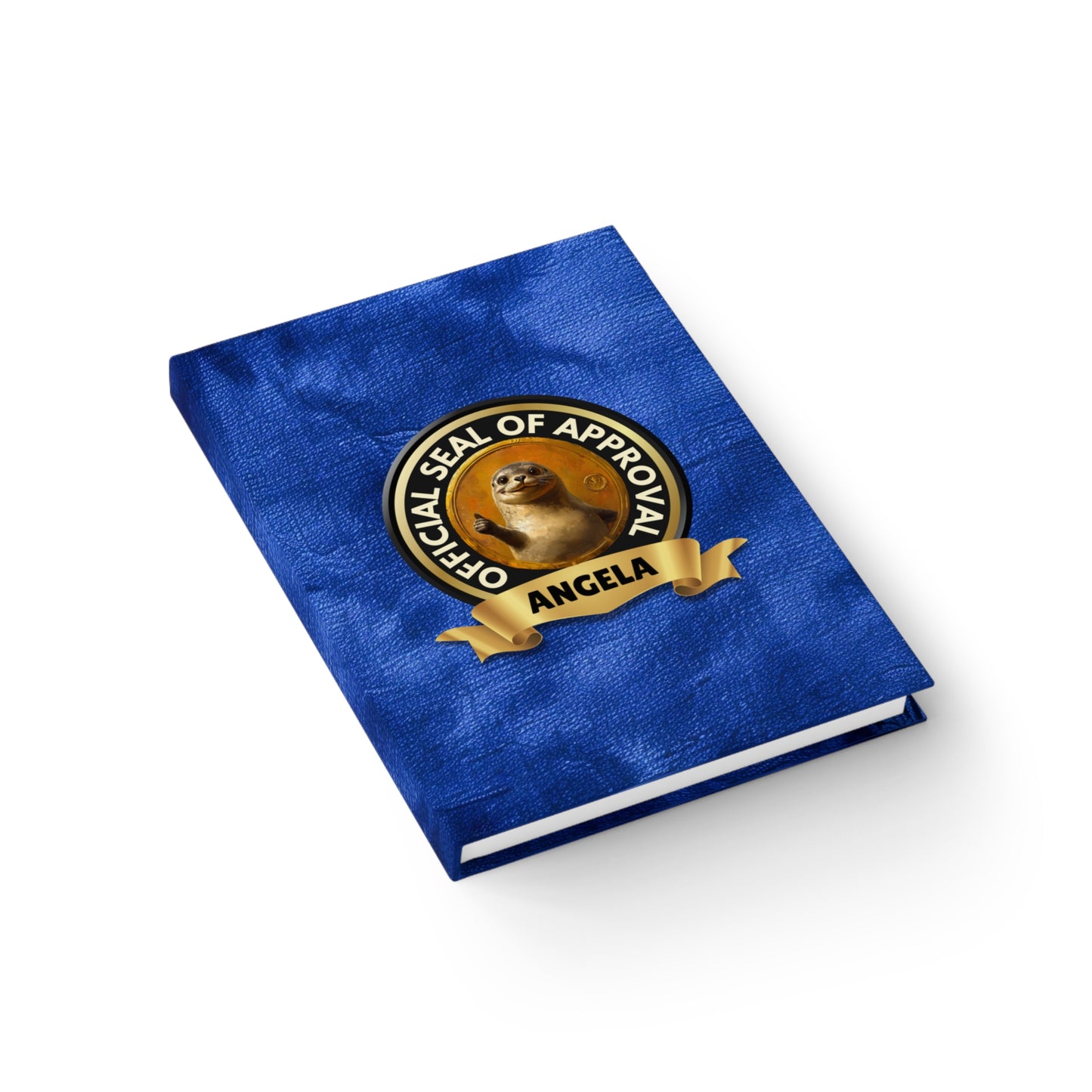 Custom Name "Seal of Approval" Funny Pun Journal | Personalized Hardcover Notebook