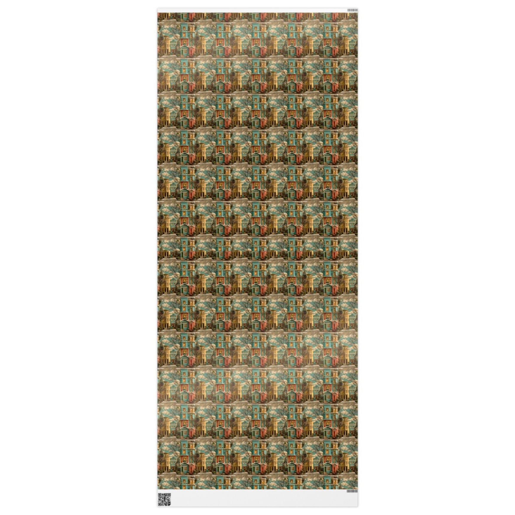 A New vintage Victorian Christmas Town Wrapping Paper from The Curated Goose
