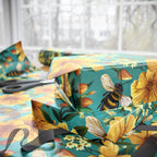 Bees and Flowers Wrapping Paper Rolls from The Curated Goose