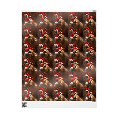 Happy Santa Bear Wrapping Paper – The Cutest Holiday Wrap Ever! 🐻🎅