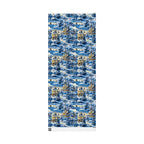 Blue Snow House Wrapping Paper from The Curated Goose