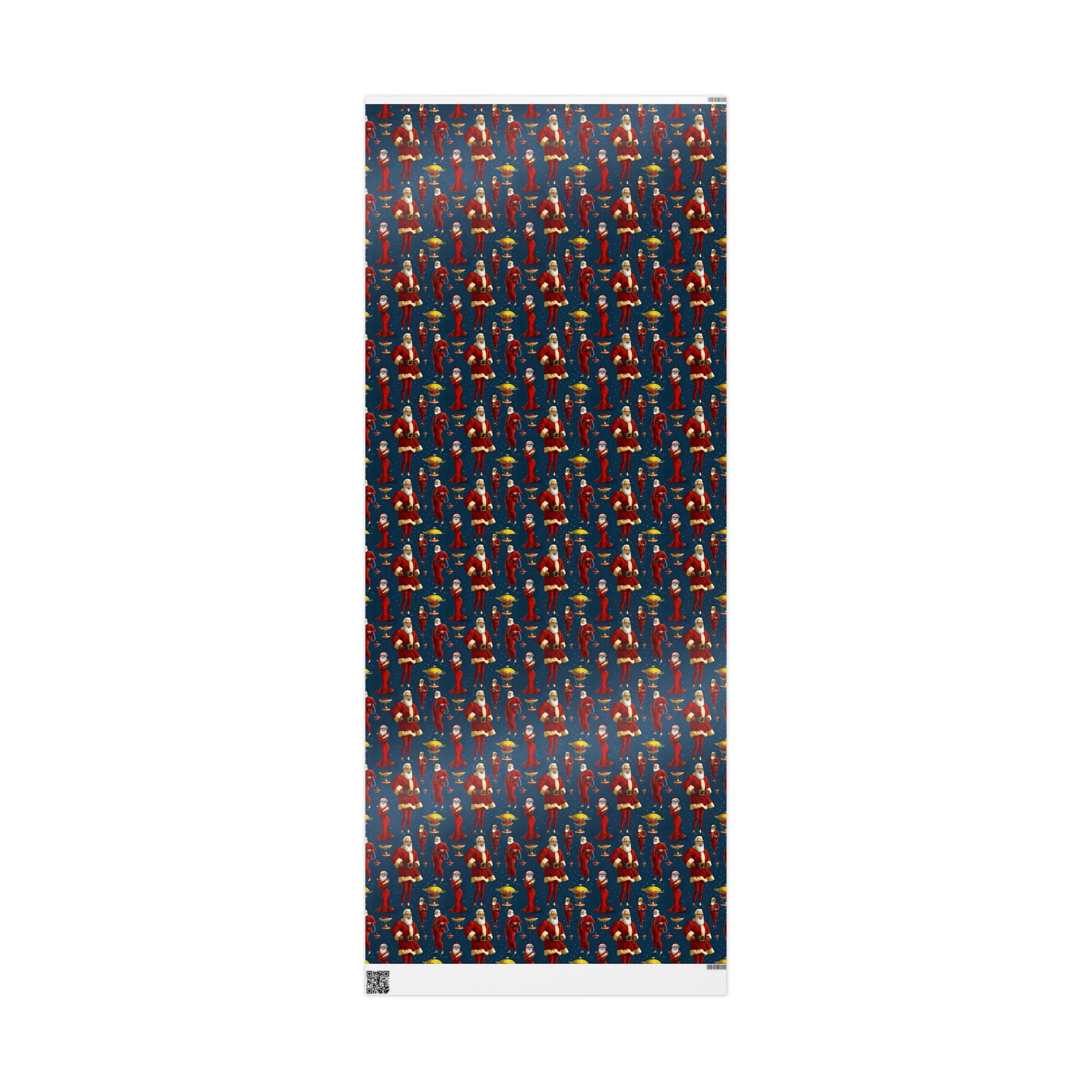 Festive Inclusive Santa in Dress Wrapping Paper Rolls for Holidays