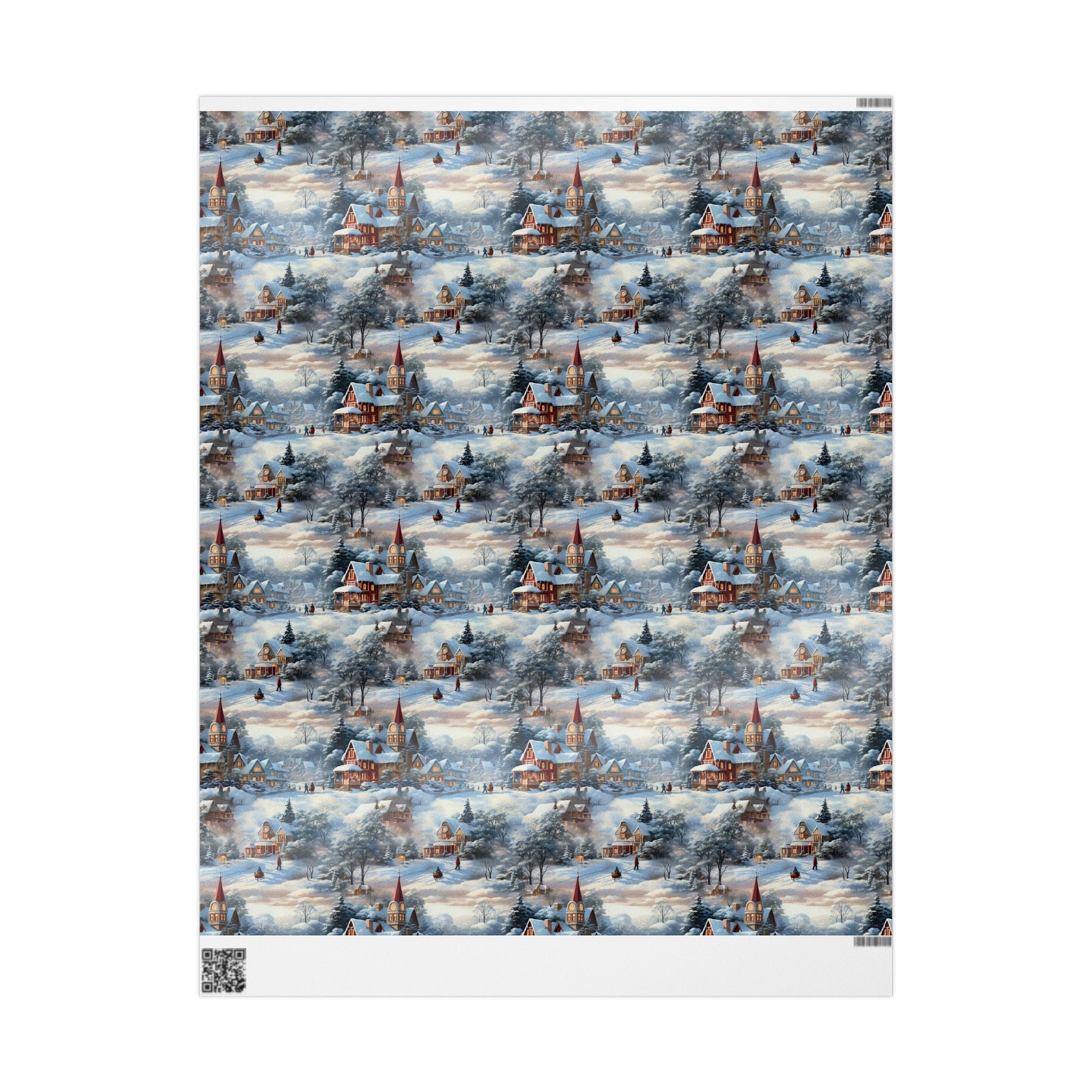 Vintage Christmas Wrapping Paper: Nostalgic Winter Sled Design