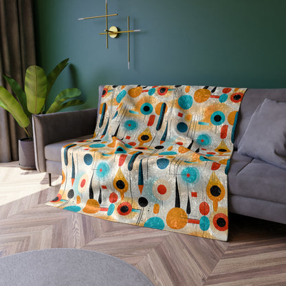 Crushed Velvet Blanket | Mid Century Modern