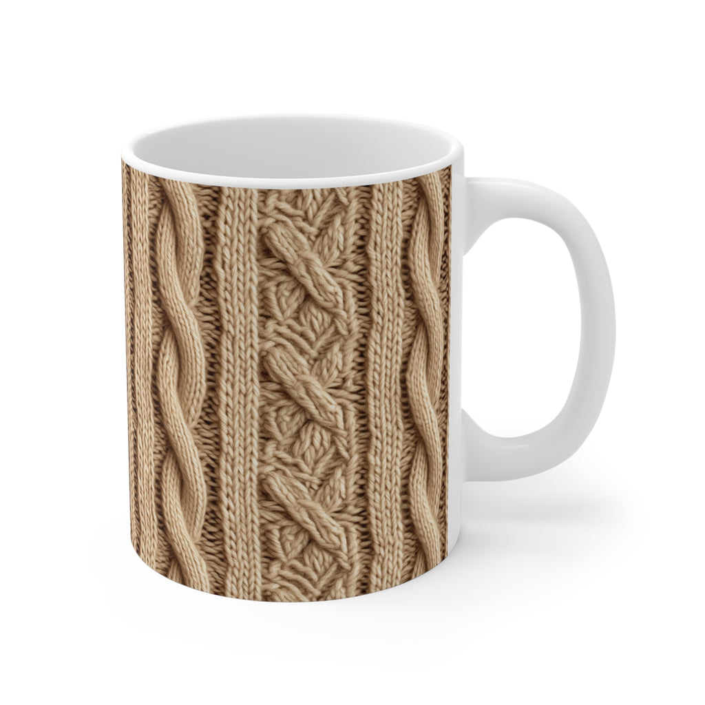 Coffee Mug | Cozy Cable Knit Coffee Mug from The Curated Goose