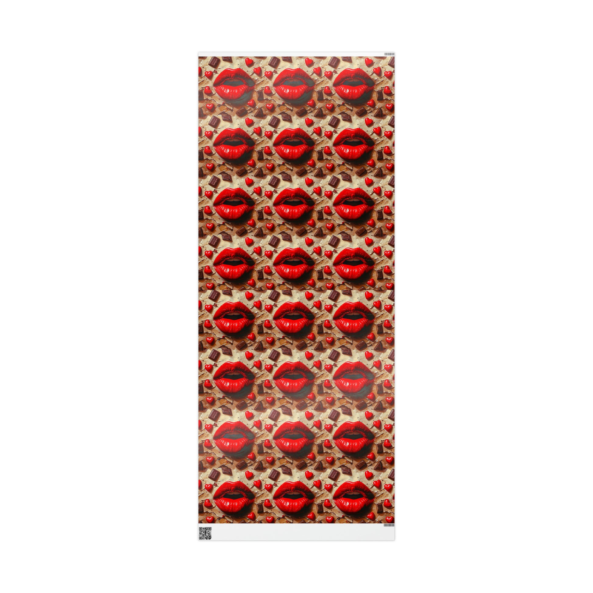 Lips & Chocolate Valentine's Day Wrapping Paper from The Curated Goose