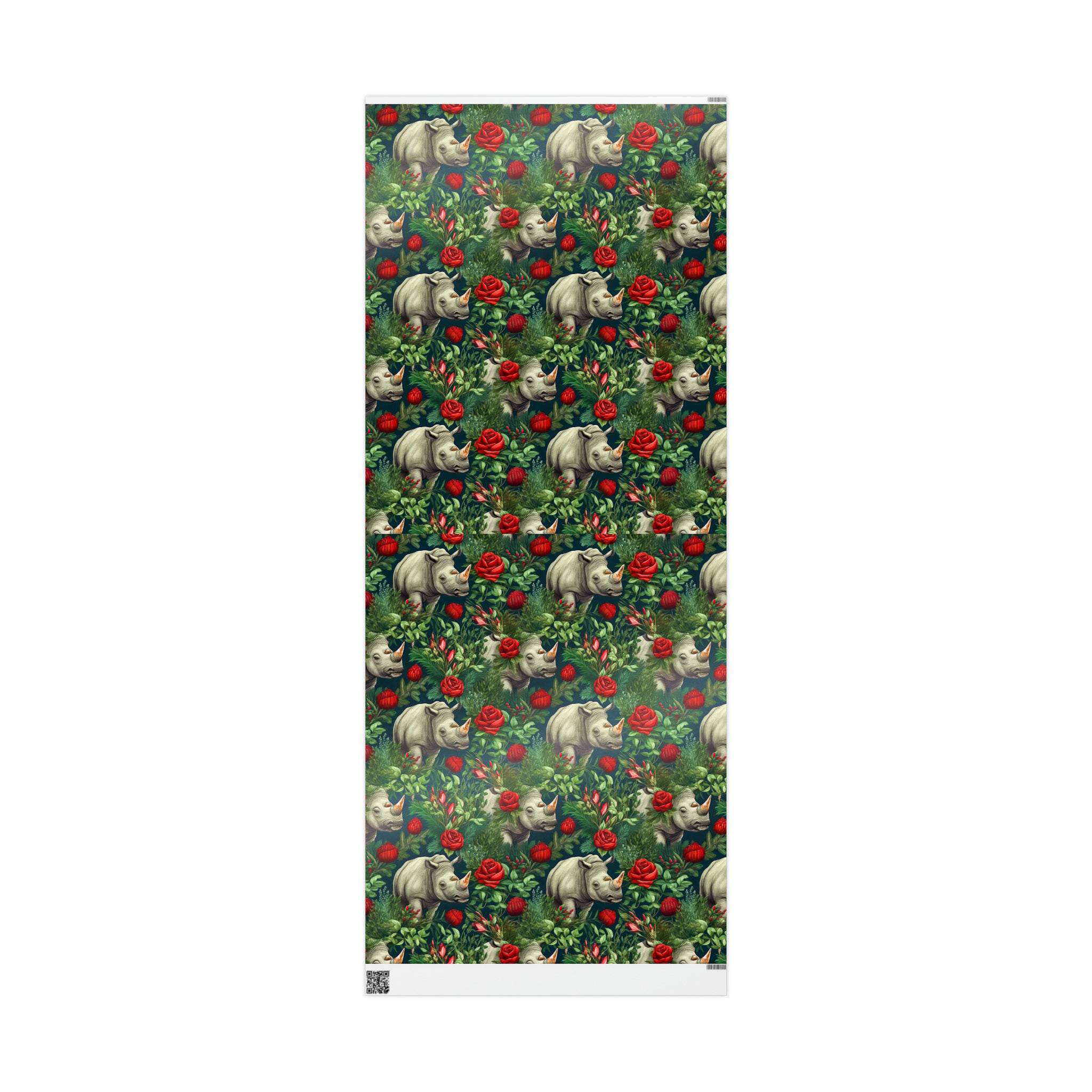 Floral Rhinoceros Wrapping Paper Rolls from The Curated Goose