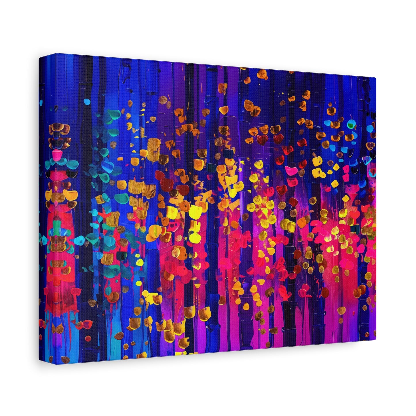 Vibrant Abstract Canvas Art, Stretched Wall Decor, Modern Home Artwork, Colorful Contemporary Print, Perfect Gift for Art Lovers