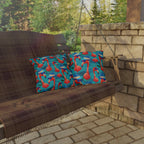 Durable Outdoor Pillow | Funny Pink Flamingos Throw Pillow