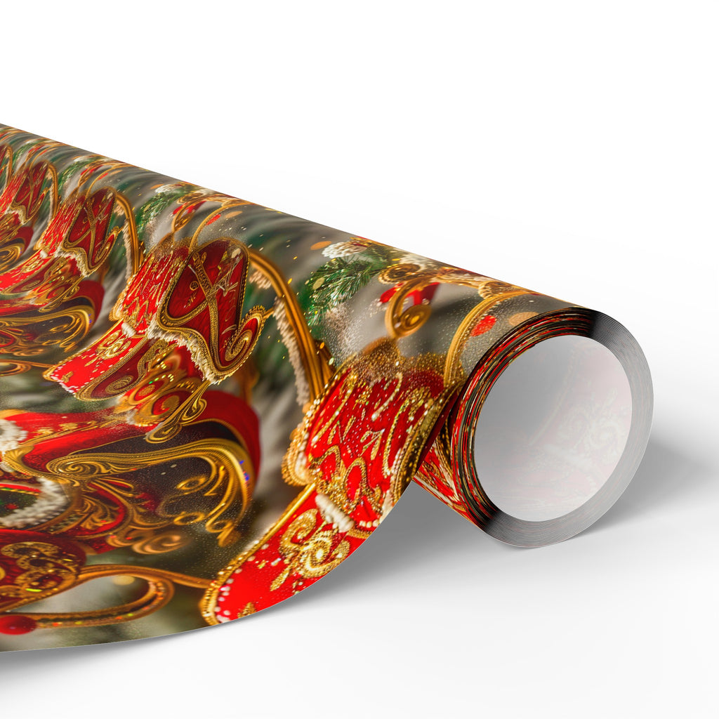 Santa's Magical Christmas Sleigh Wrapping Paper Rolls