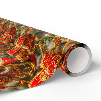 Santa's Magical Christmas Sleigh Wrapping Paper Rolls