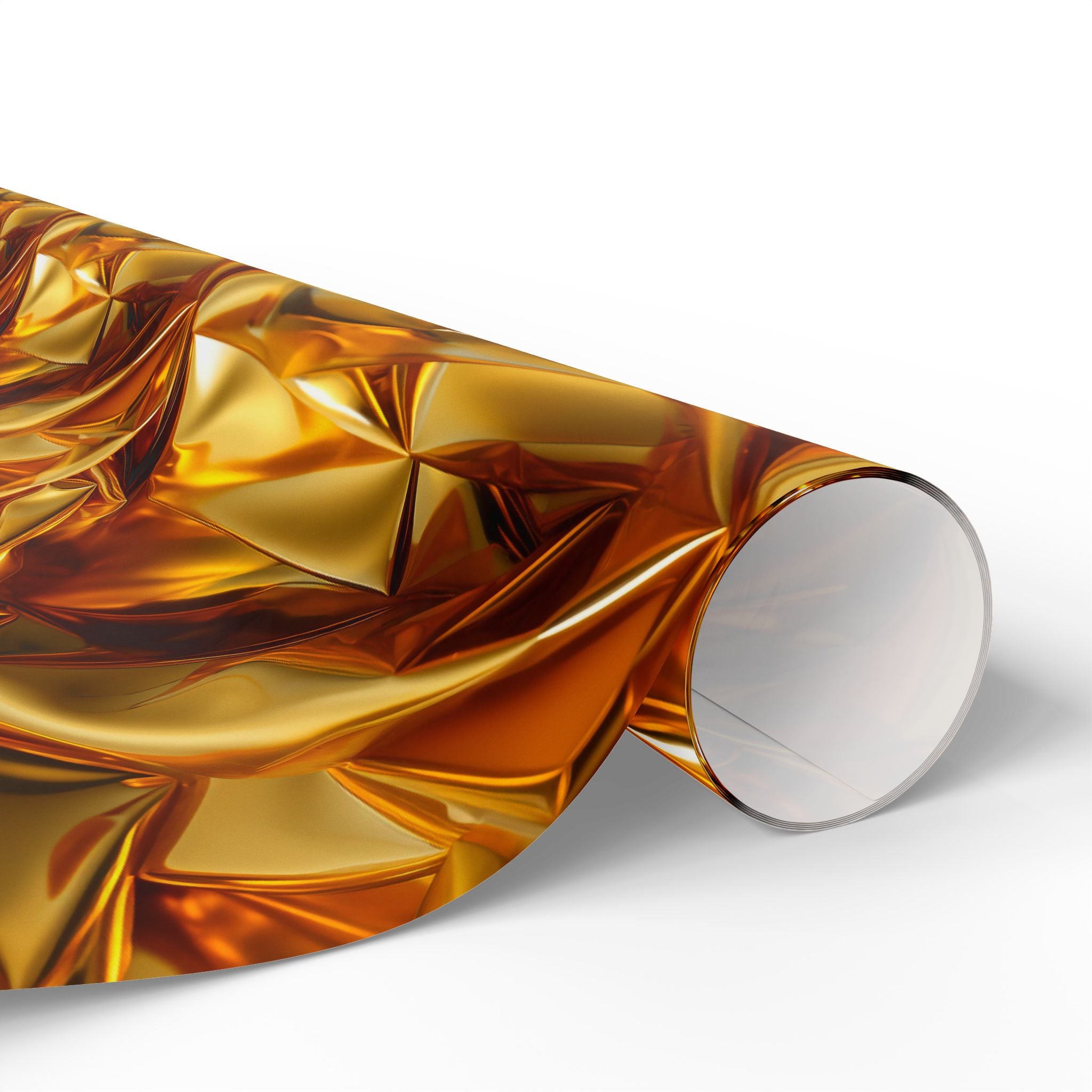 Beautiful Gold Crinkled Wrapping Paper Rolls