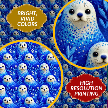Wrapping Paper — Blue Seal Pup Pattern Holiday Gift Wrap