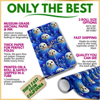 Wrapping Paper — Blue Seal Pup Pattern Holiday Gift Wrap