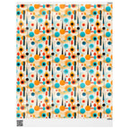 1960s Design Style Gift Wrap, Mid-Century Modern Design, Unique Wrapping Paper Rolls