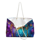 Abstract Tree Blossom Weekender Bag: Faux 3D Art Travel Tote