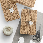 Faux Cable Knit Wrapping Paper Rolls - Tan Khaki
