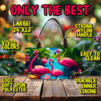 Flamingo Paradise Weekender Bag: Tropical Travel Tote (24" x 13")