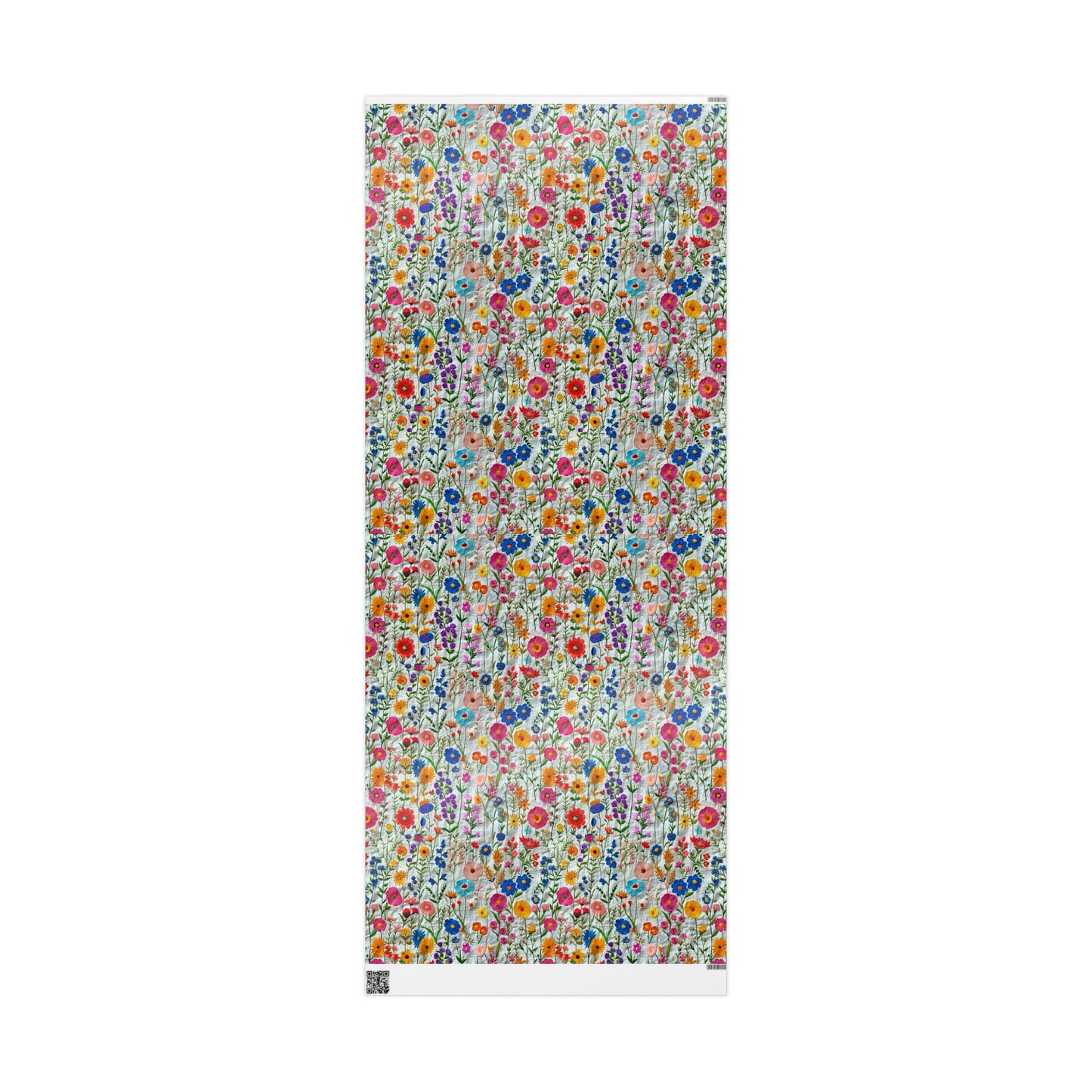 Faux Embroidered Wildflower Wrapping Paper—Elegant Cottagecore Gift Wrap for Weddings, Birthdays, and Special Occasions
