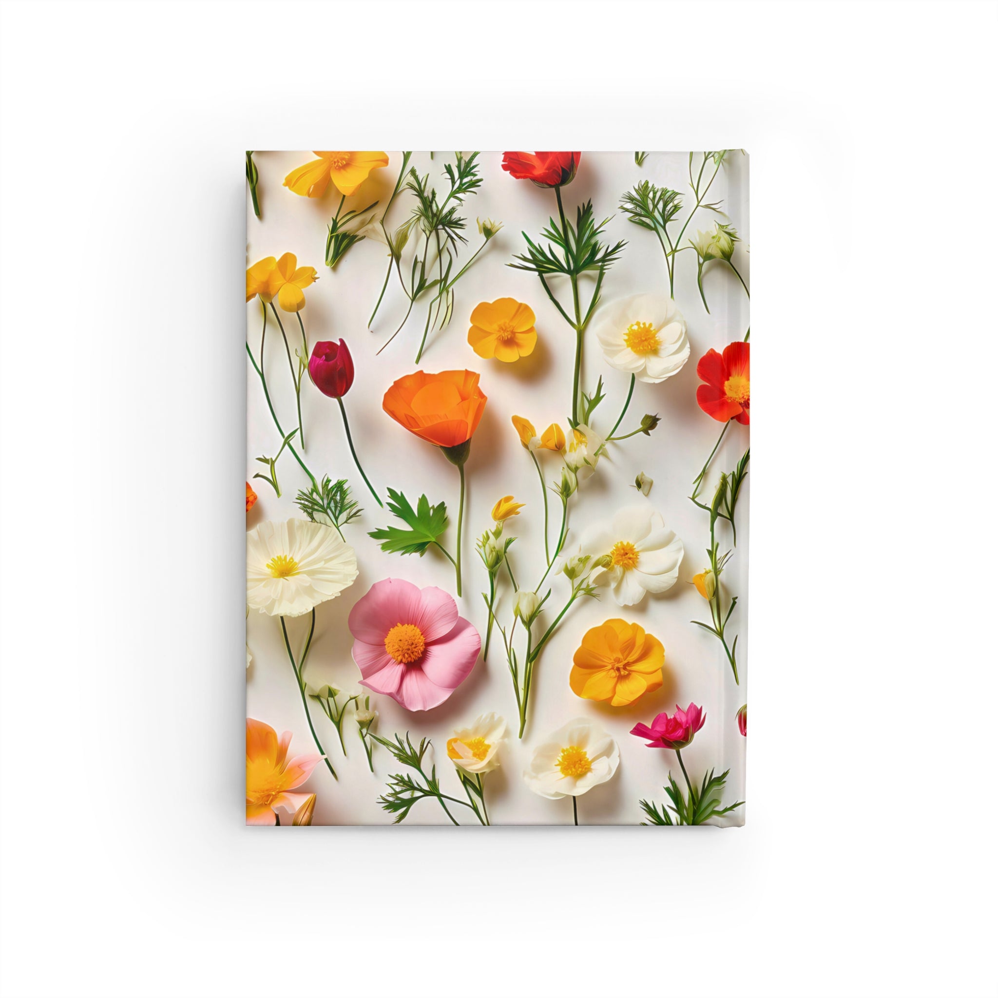 Personalized Name Stylish Wildflowers Journal – Custom Trendy Floral Notebook Gift
