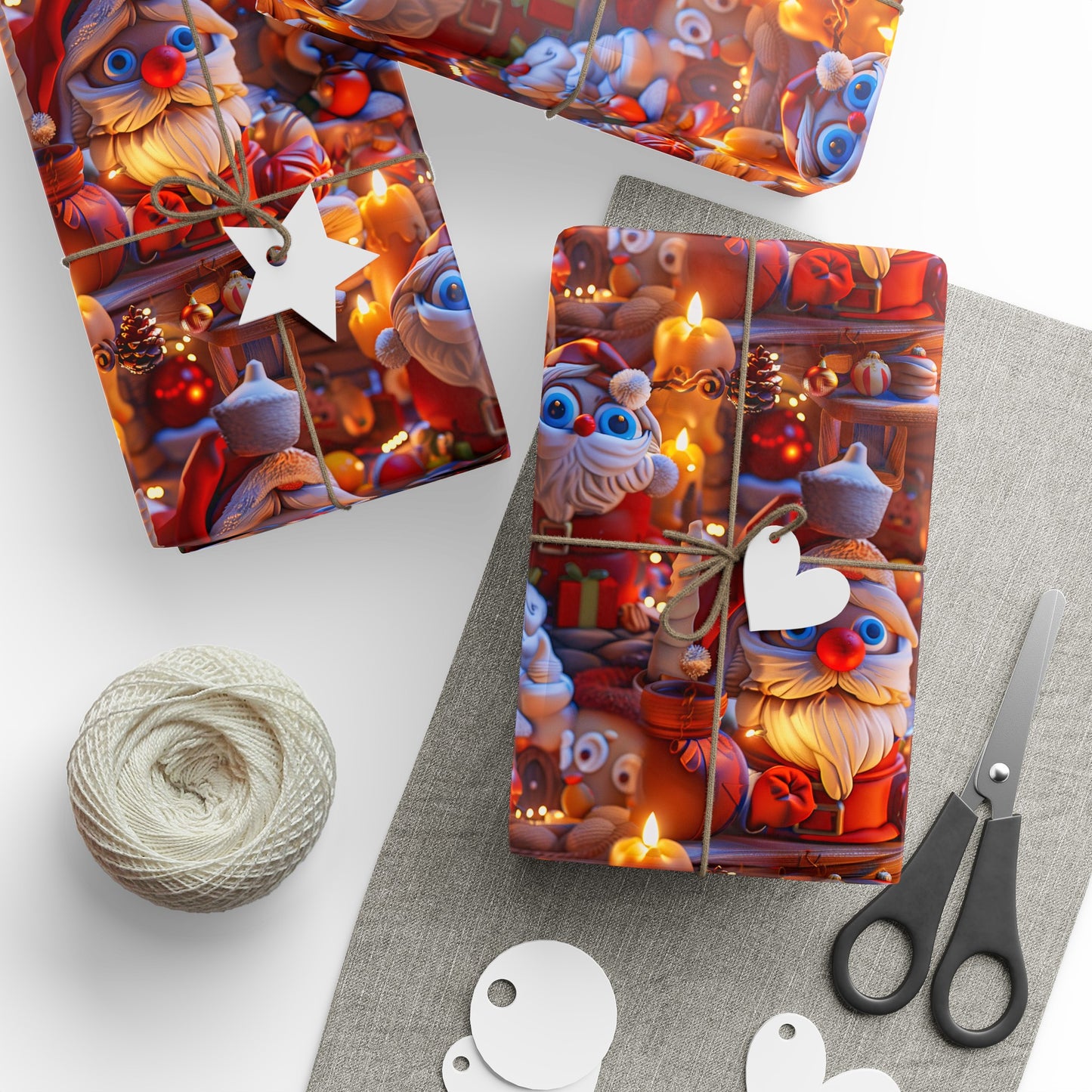 Santa's Workshop Funny Christmas North Pole Wrapping Paper