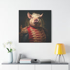 Victorian Pig Soldier "General Sow" Gallery Wrap Canvas