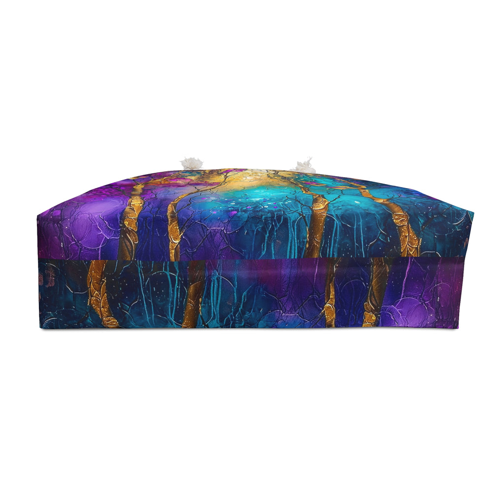 Abstract Tree Blossom Weekender Bag: Faux 3D Art Travel Tote