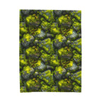 Velveteen Plush Blanket | Moss Covered Rocks | Nature Blanket from The Curated Goose