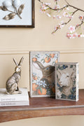 Set of 2 Decorative Book Box with Rabbit and Sheep Motifs,  L:7x3x10.5' S:5x2x8.5