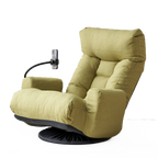 Adjustable Green Swivel Lounge Chair with 360-Degree Rotating Seat and Headrest Support Leisure Chair Deck Chair - Game Chair for Living Room