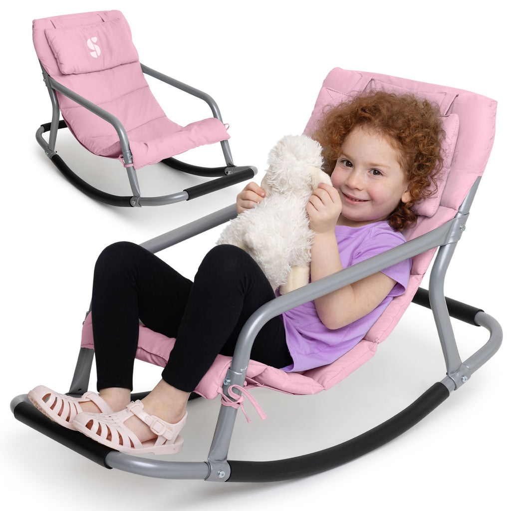 Special Supplies Sensory Rocking Chair for Kids - Comfortable Kids Rocker- Versatile Floor Chair with Soft Fabric and Stability for Playroom, Bedroom, or Nursery (Ages 3+)