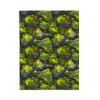 Velveteen Plush Blanket | Moss Covered Rocks | Nature Blanket