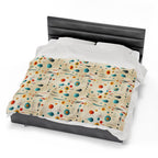 Velveteen Plush Blanket | Mid Century Modern 1960 Mod | Super Soft Mid Century Decor
