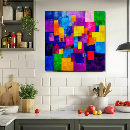 Abstract Canvas Art | Color Block Modern Art Print