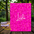 Minimalist Custom Name Hardcover Journal – Luxurious Hot Pink Diary
