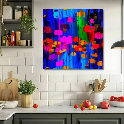 Abstract Canvas Art | Colorful Modern Lanterns