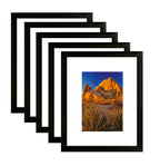 Picture Frame PVC Black Frame 10.2W*3.1D*12.2H / 4.18LB Wall Mount Display, Pack of 5